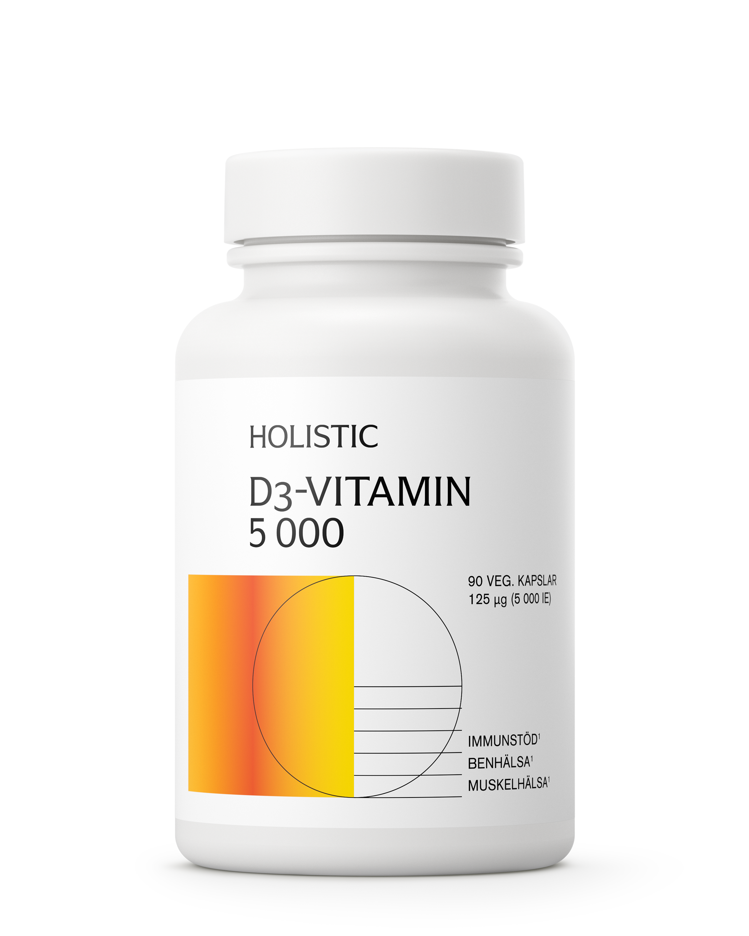 Holistic D3-vitamin 5000, 90 kapslar