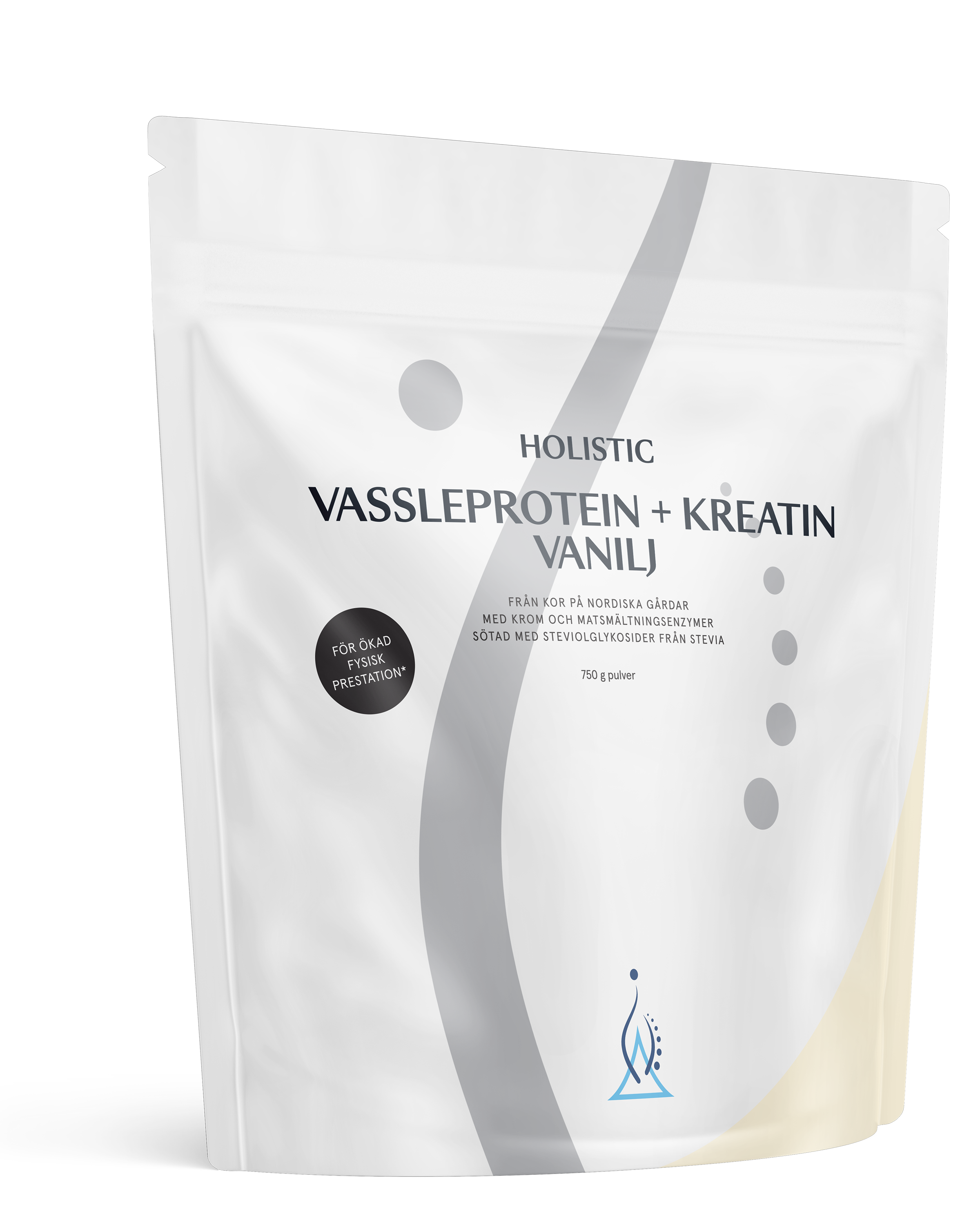 Holistic Vassleprotein + kreatin vanilj, 750 g