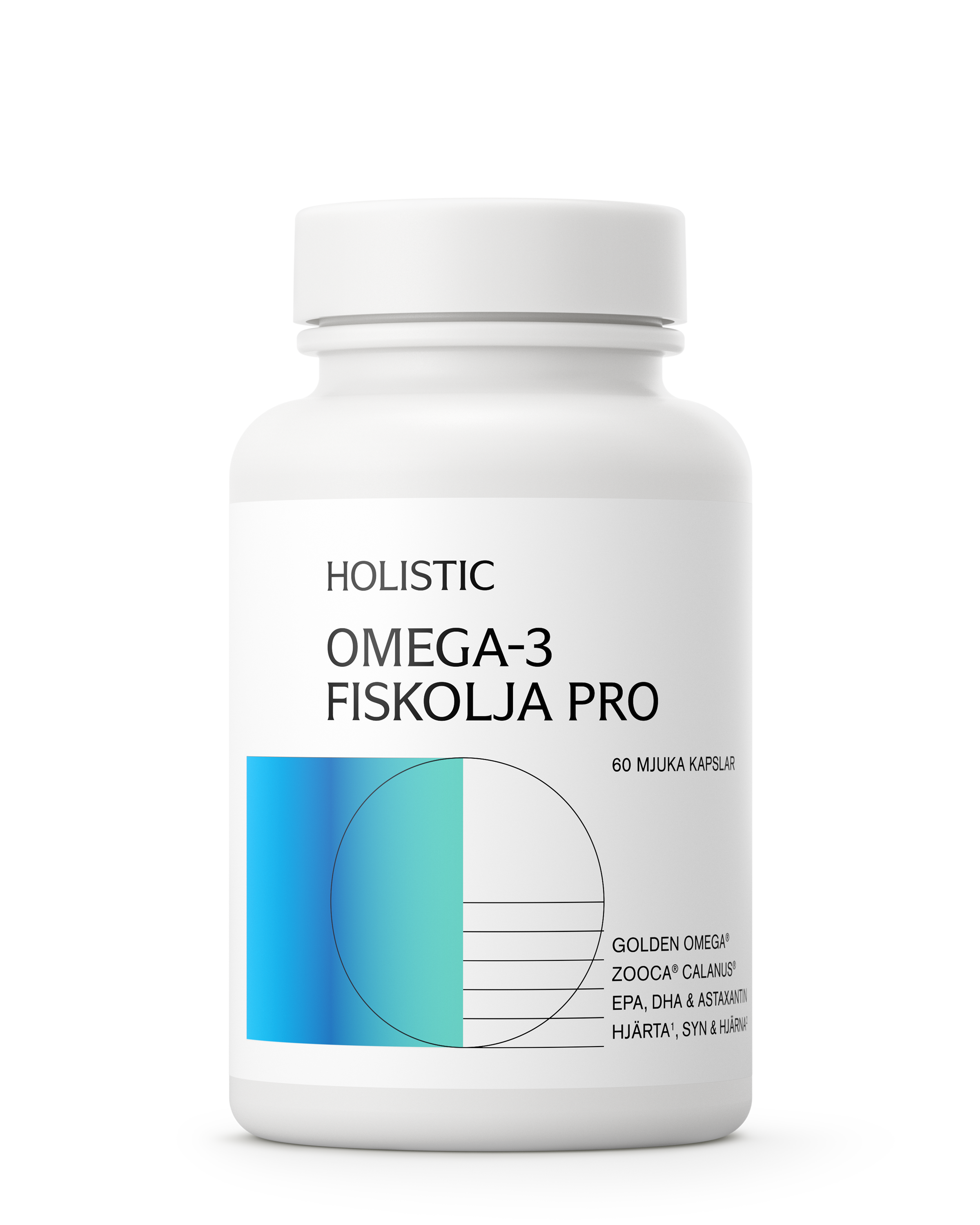 Holistic Omega-3 fiskolja Pro, 60 kapslar